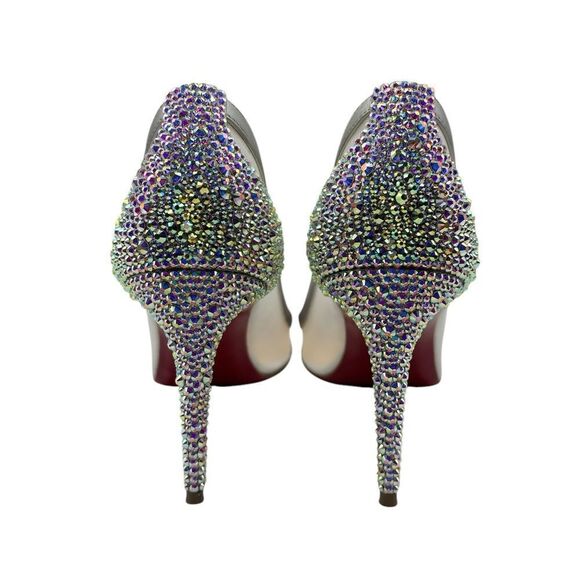 Christian Louboutin Galativi Strass Crystal Mesh 38 - Picture 4 of 13